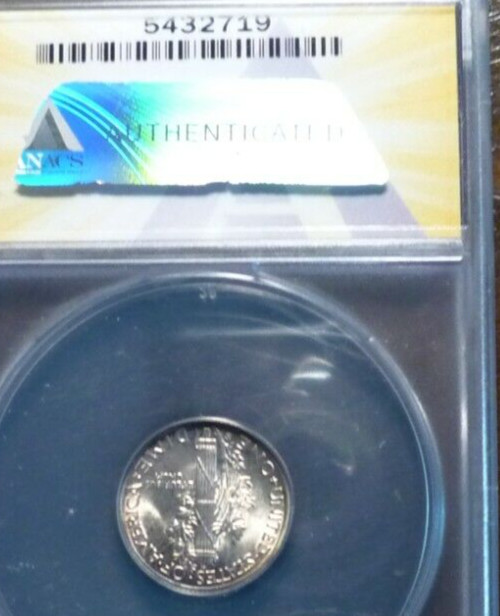 (MS65)1945S-SILVER(WOW!!!MUST SEE LUSTER!!!!)BEAUTY!!! MERCURYDIME-NICE!(ANACS)