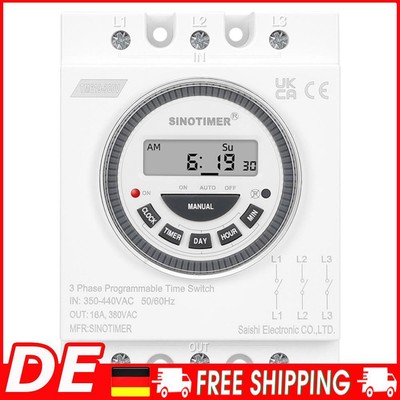TM619-380V Intelligent Time Controller Digital Timer Switch Programmable Timer
