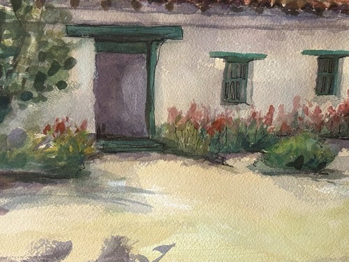 Grande acquerello Mary McKinnon della Città Vecchia di San Diego 14 X 11” (22,5 X 18,5”) - Foto 3 di 13