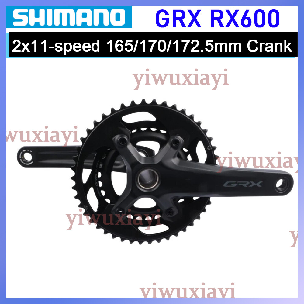 Shimano GRX RX600 2x11 Speed Crankset 165mm 170mm 172.5mm 46