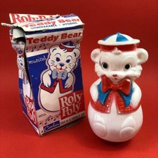 Rare Vintage Combex Roly Poly Chiming Teddy Bear Baby Toy w/ Box 1950s 1960s