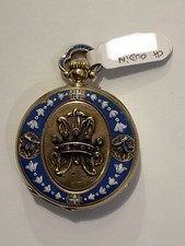 Montre Gousset Charles Oudin Or 18k émaillée. XIXème