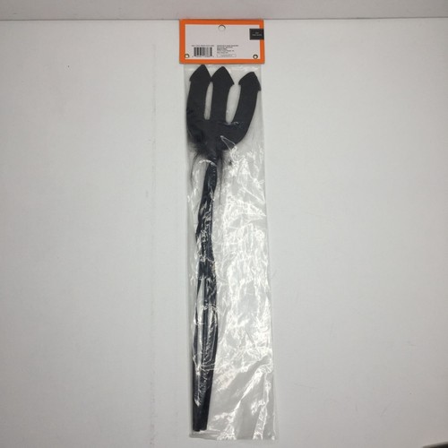Halloween Costume Black Devil Trident 18" Youth Sequin Bling Fork Feather - Picture 4 of 6