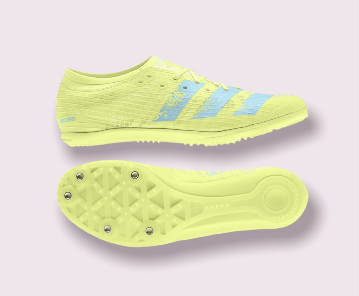 Adidas Adizero Ambition Running Spikes Track Shoes Athletic Yellow