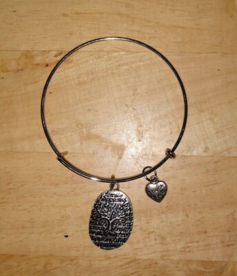 Tree Of Life Silverstone Adjustable Bangle Bracelet NWT