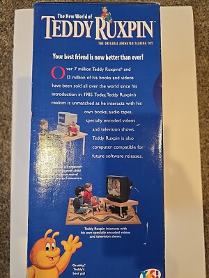 1998 The New World of Teddy Ruxpin Animated Bear Book Cassette