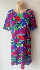 Women’s Designer Tu Size 10 New Tags Green Blue Purple Floral Party Work Dress