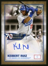 2021 Topps 70 Years of Baseball KEIBERT RUIZ Gold Auto #45/50 Nationals RC
