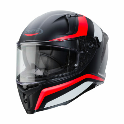 Caberg Avalon Blast Full Face Motorcycle Helmet Matte Black White Red Size L