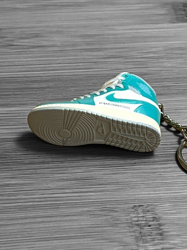Nuevo Mini 3D ~ AIR JORDAN ~ Zapatilla Zapato Llavero ~ Turquesa - Imagen 4 de 6