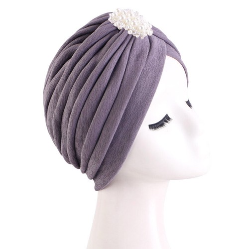 Pleated Hijab Hats Women Muslim Bonnet Caps Cancer Chemo Islamic Beanie Indian - Picture 12 of 15
