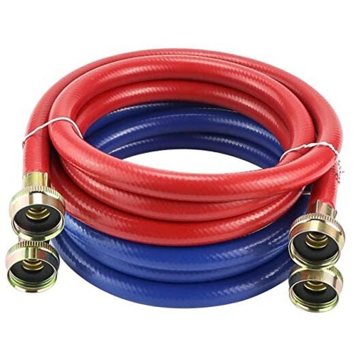 2 PACK 6FT Rubber Washing Machine Hoses Burst Proof Water Supply Lines for Hot - Bild 7 von 7