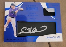 Sam Hilliard 2020 Immaculate Debut Moments Eyeblack Rookie RC Auto /25