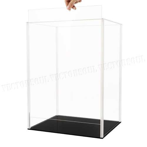20" Large Acrylic Display Case Dustproof Clear Box Action Figures Self-Install - Picture 11 of 12