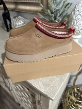 UGG Women Tazz Chestnut Platform Slipper Size 7 Limited In Hand