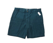 New Old Navy Mens Size 38 Water Teal Linen Blend Rotation 8" Slim Chino Shorts