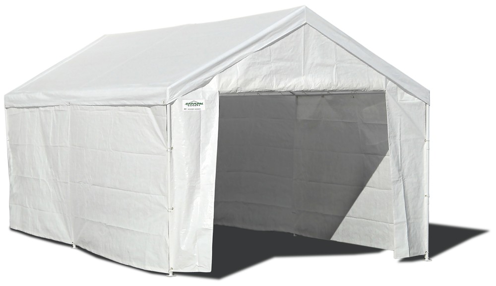 10' X 20' Rectangle Domain Carport Enclosure Kit, White.