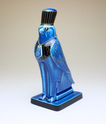 HORUS Egyptian Falcon Bird God Persian Blue Glazed Porcelain Figurine Japan NEW - 第 1/12 張圖片