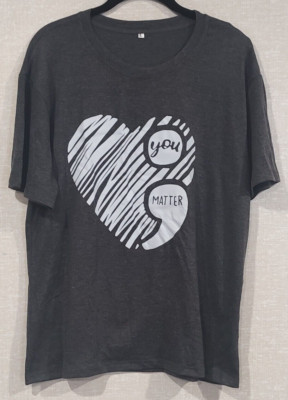 Women's ''You Matter'' Graphic Round Neck Short Sleeve T-Shirt Size l