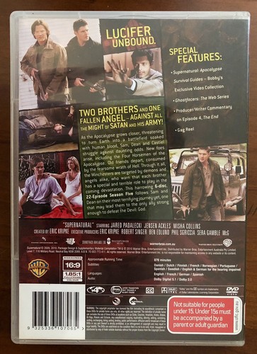 SUPERNATURAL SEASON 5 DVD - Picture 2 of 2