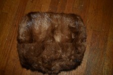 vintage brown mink fur muff