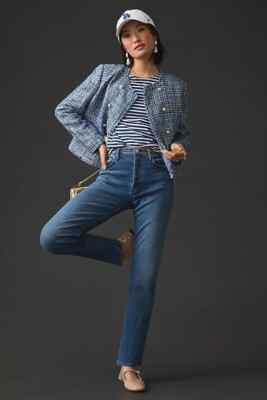 Mother The Tomcat Jeans Anthropologie Oui Oui Straight Denim Women's Size 27 NEW