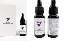 V-light Hair Extensions Glue, UV light, bonding agent - Black or Transparent