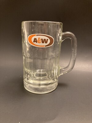 Vintage AW Glass Mug A & W Restraunt 6  Tall