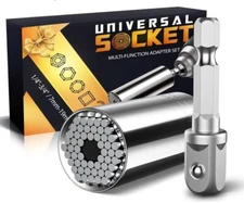 Universal Socket Wrench Magical Grip Alligator Multi Tool w/ Drill Adapter