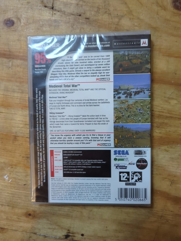 Medeival Total War Gold Edition PC Factory Sealed 2005 Mint Condition PC-DVD-ROM - Image 3 of 3