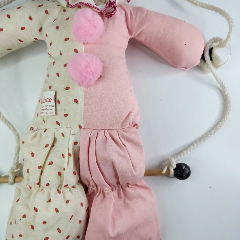 Raro Muñeco Payaso Calico Critters Trapecio Columpio Rosa Blanco Hecho en EE. UU. Foto 3 de 4