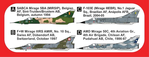 1/144 Fighter: Dassault Mirage IIIE "Canards" (Brazil, SW, Belg Chile ): MARK1 - Picture 3 of 5