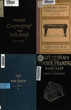 Carpentry Woodwork Lathe Tools Carving Turning - 160 Old Rare Books on DVD