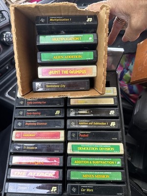 23 Texas Instruments Computer Command Modules Variety Games, Educational