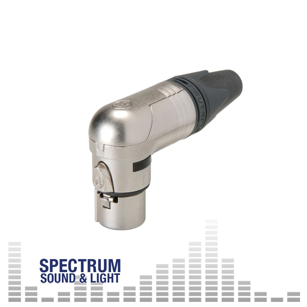 Neutrik XLR Socket RX 3-Pole, 90 Degree angled [NC3FRX] In-Line Connector dmx,