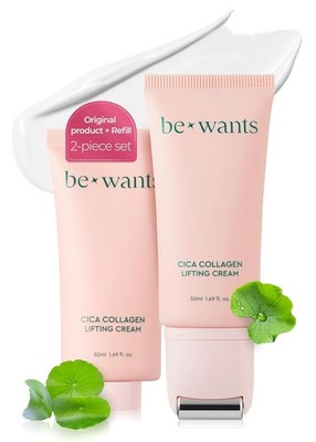 bewants Gua Sha Korean Neck Cream with Massage Roller,bb:11/14/26