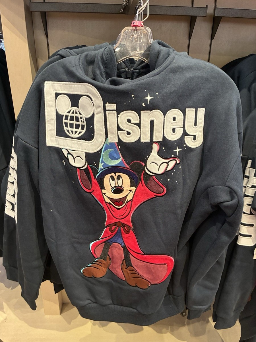Walt Disney World Sorcerer Mickey Navy Zip Hoodie Jacket XL NWT | eBay