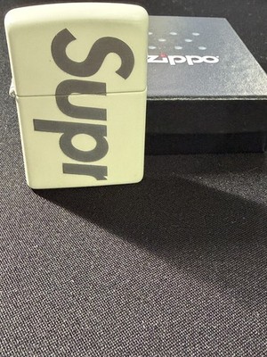 Supreme Genuine Zippo Lighter Glow in the Dark Metal - New- 100% Authentic