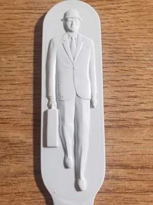 1950s GREY  Fuller Brush Company Letter Opener Embossed Man & Woman Vintage!!!