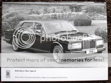 ROLLS ROYCE SILVER SPUR II Car Black & White Press Photograph c1990