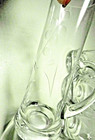 4 Crystal Flower Etched Bohemian Glass Czechoslovakia Liqueur Cordial Shot-1950s — photo 3