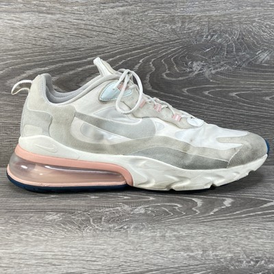 Nike Air Max React 270 White Pink Athletic Running Shoes Mens Size 12 Sneakers