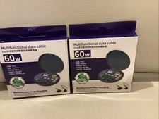 2 Pack 60W 9 in 1 Cable Case USB Adapter Cable Conversion Storage Box