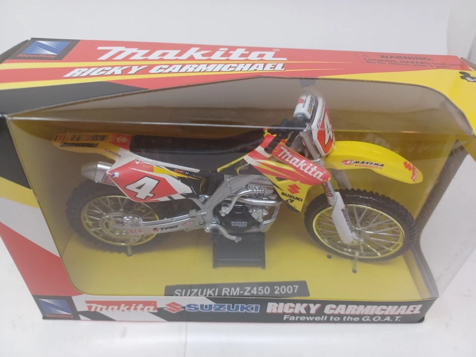 Nuevo Ray Suzuki RM-Z450 2007 Ricky Carmichael Farewell to the G.O.A 1:12 Diecast  Foto 3 de 4
