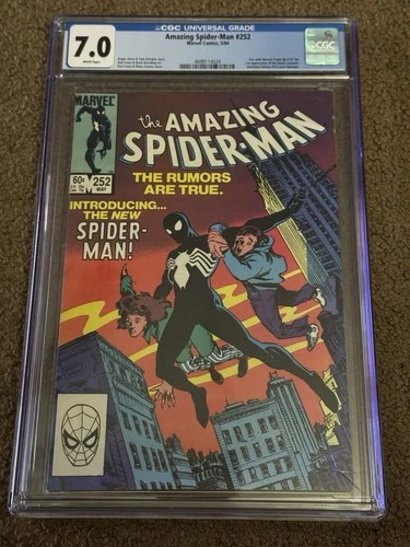 🔑🔥Amazing Spider Man 252 - CGC 7.0 - 1st Black Suit 🔑🔥