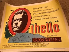 OTHELLO (1951) 22X28 ORIG Movie Poster/ORSON WELLES Half Sheet/ROLLED-Rare Item!