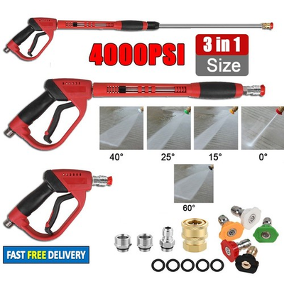 #ad #ad High Pressure Washer Gun 4000 PSI Car Wash Foam Spray Short Wand with 5 Nozzle $31.98