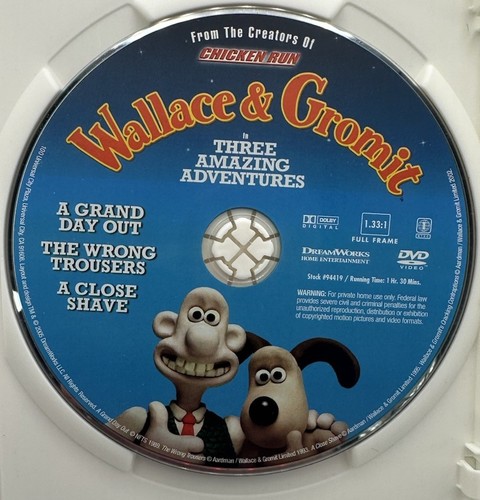 Wallace & Gromit in Three Amazing Adventures DVD Fullscreen 2005 - Picture 3 of 3