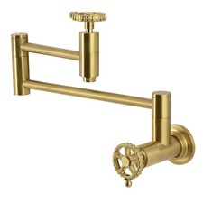 Kingston Brass KS810.CG Fuller 3.8 GPM Wall Mounted 1 Hole Pot - Brass