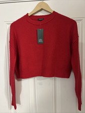 Women s Cropped Sweatshirt - Wild Fable - Size XXS Red